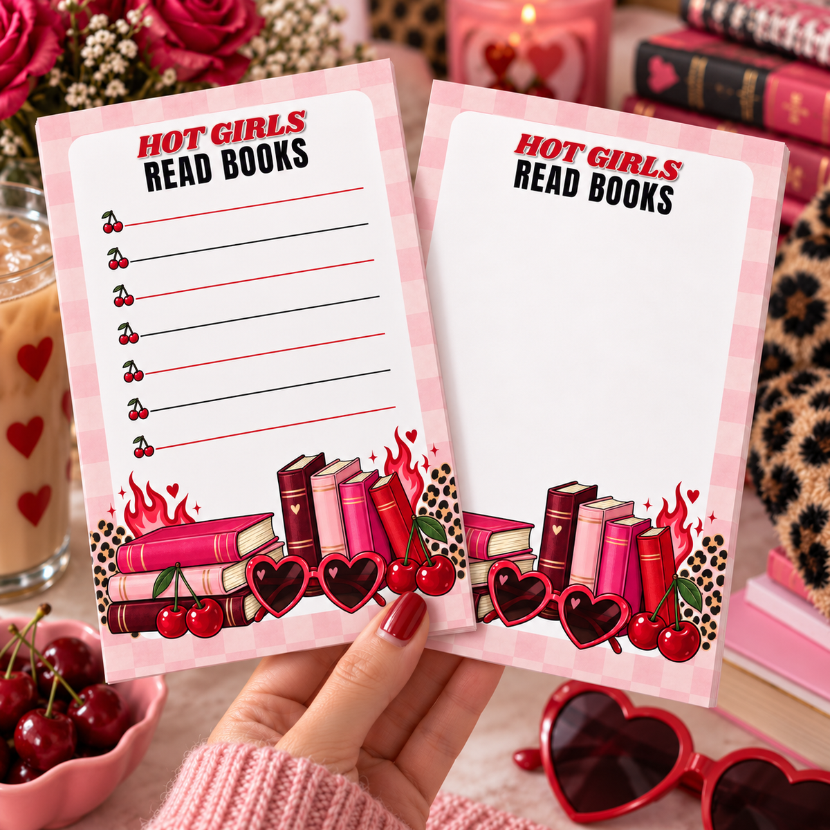 Hot Girls Read Books Notepad