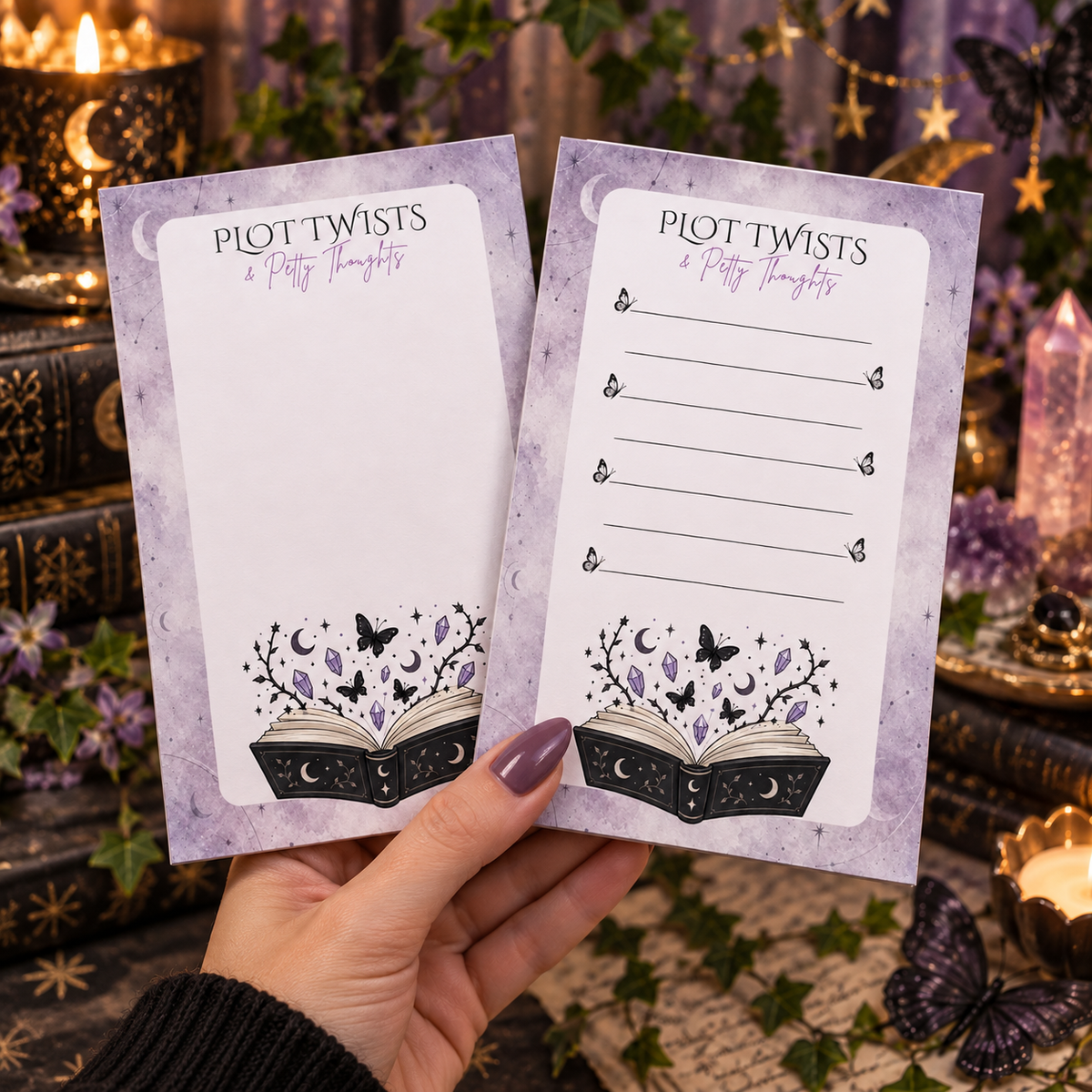 Plot Twists & Petty Thoughts Notepad