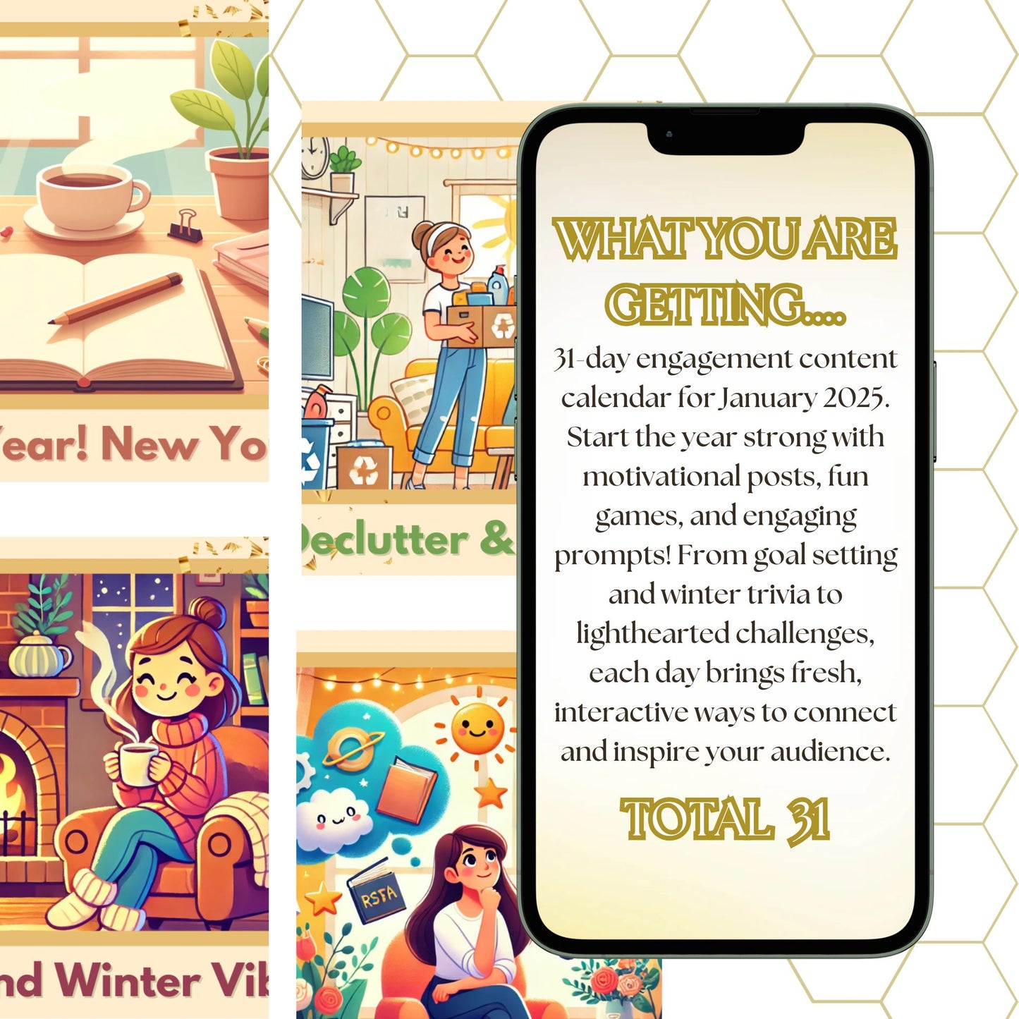 January 2025 Engagement Calendar Social Media Content