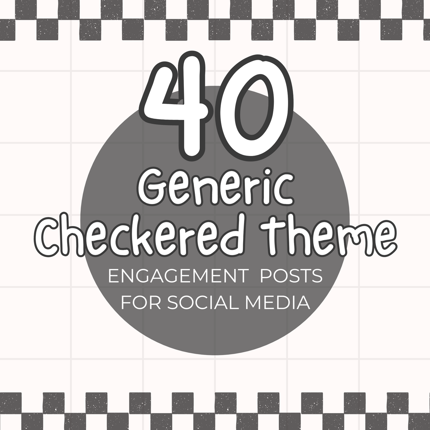 Generic Checkered Theme Social Media Engagements
