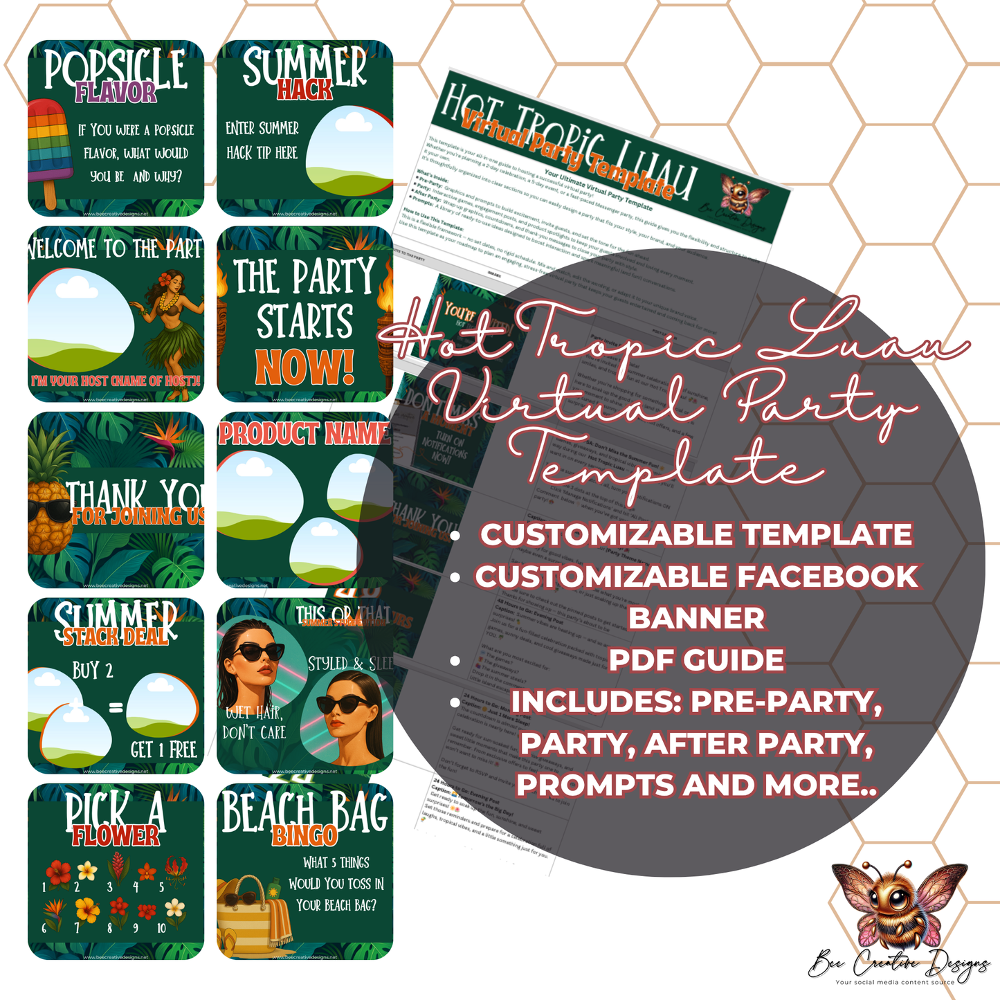Hot Tropic Luau - Virtual Party Template & Guide