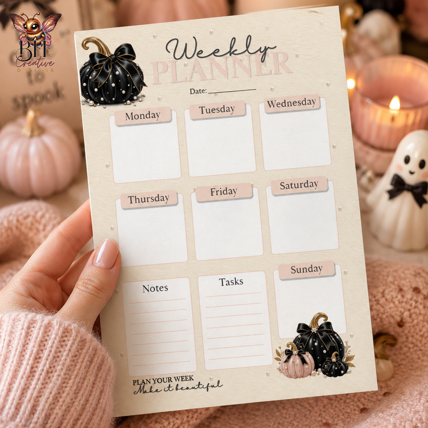 Pretty in Pink Weekly Planner