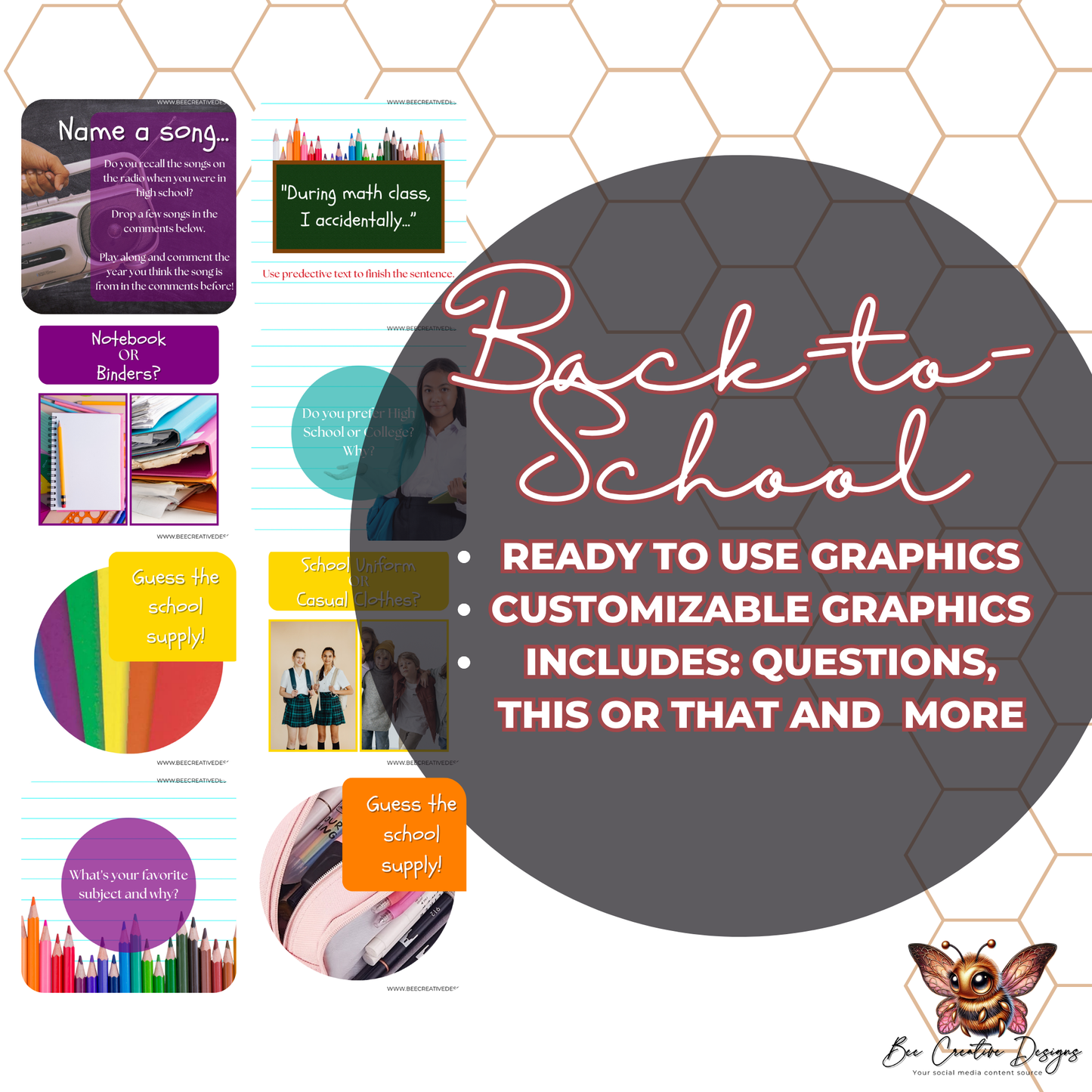 Back-to-School Social Media Engagement Posts