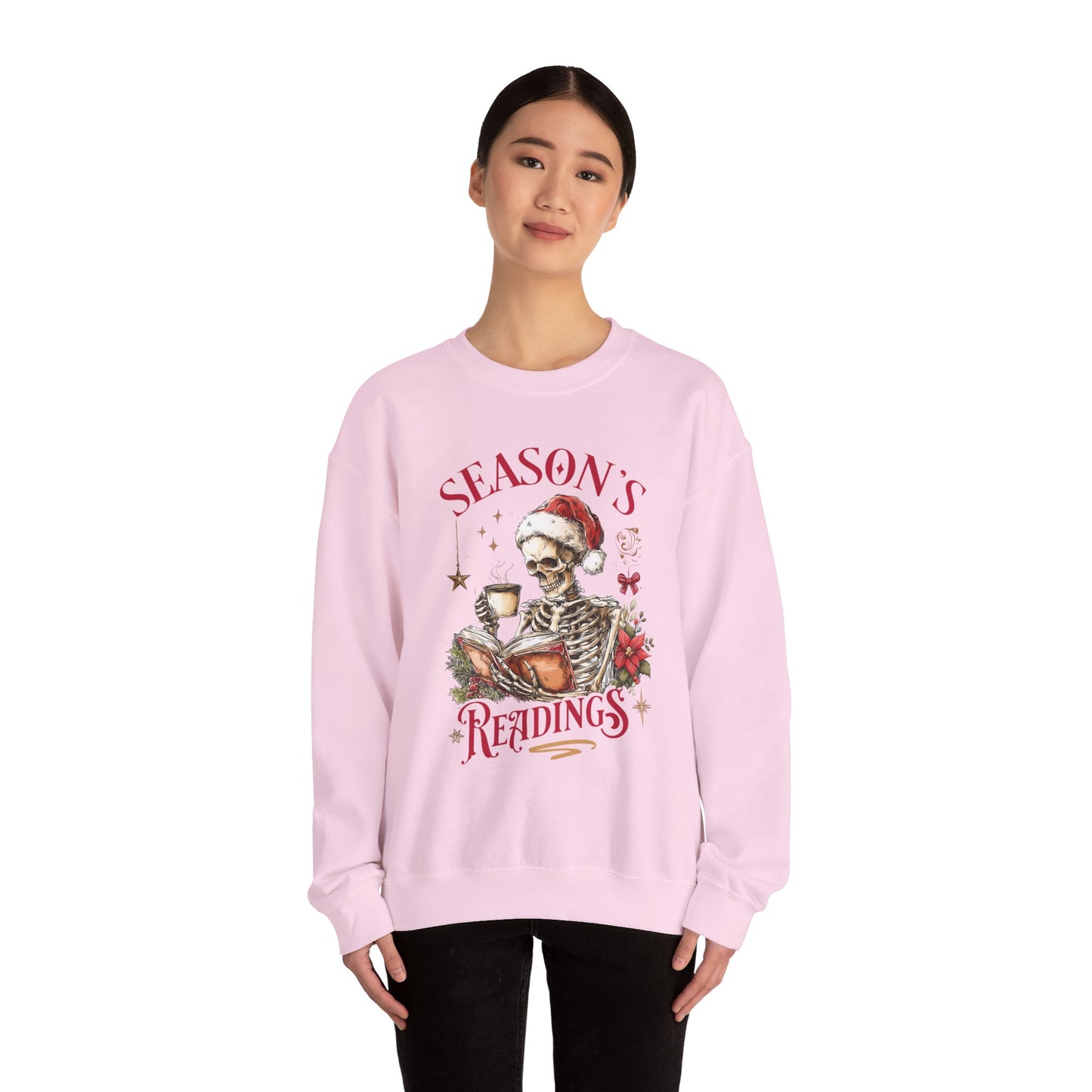 Season's Readings Skeleton Christmas Sweatshirt