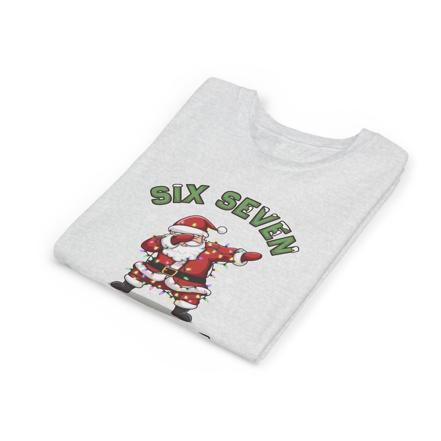 'Six Seven Bruh' Dabbing Santa Christmas Shirt - Kids Tee