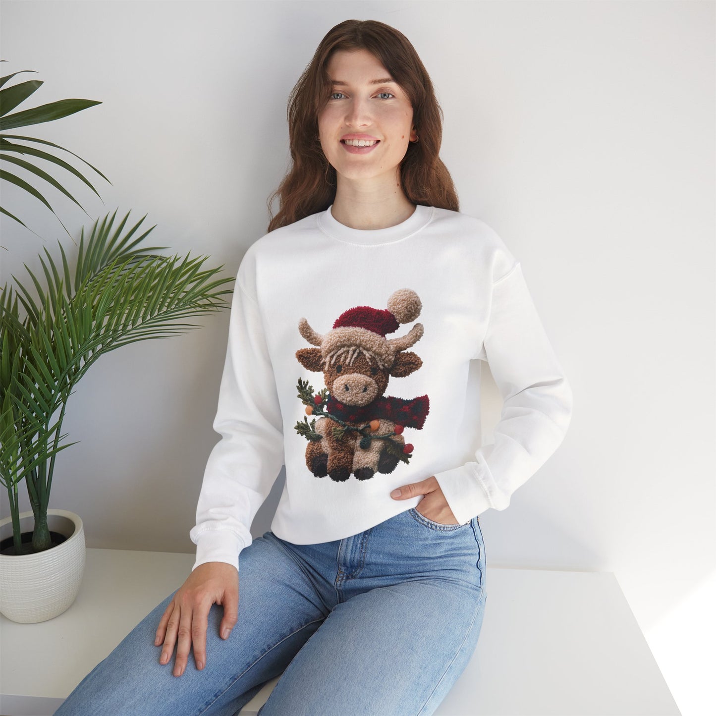 Vintage Highland Cow Crewneck Sweatshirt