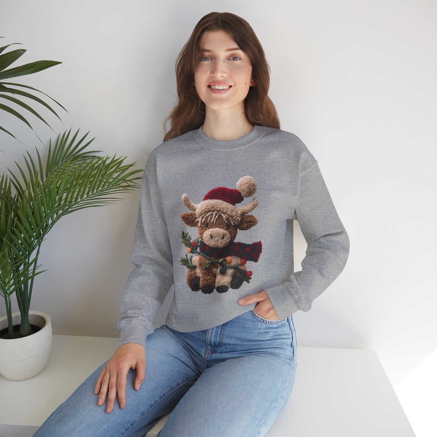 Vintage Highland Cow Crewneck Sweatshirt