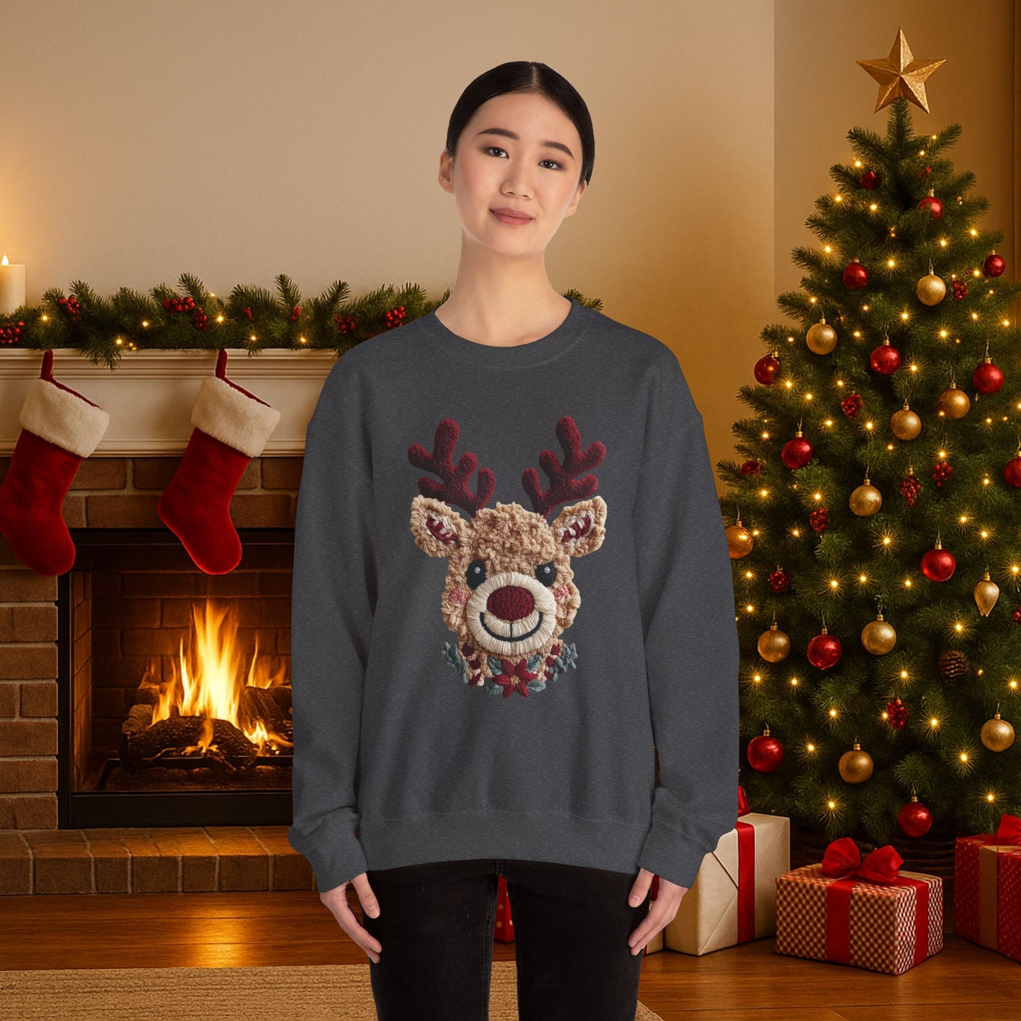 Vintage Reindeer Crewneck Sweatshirt