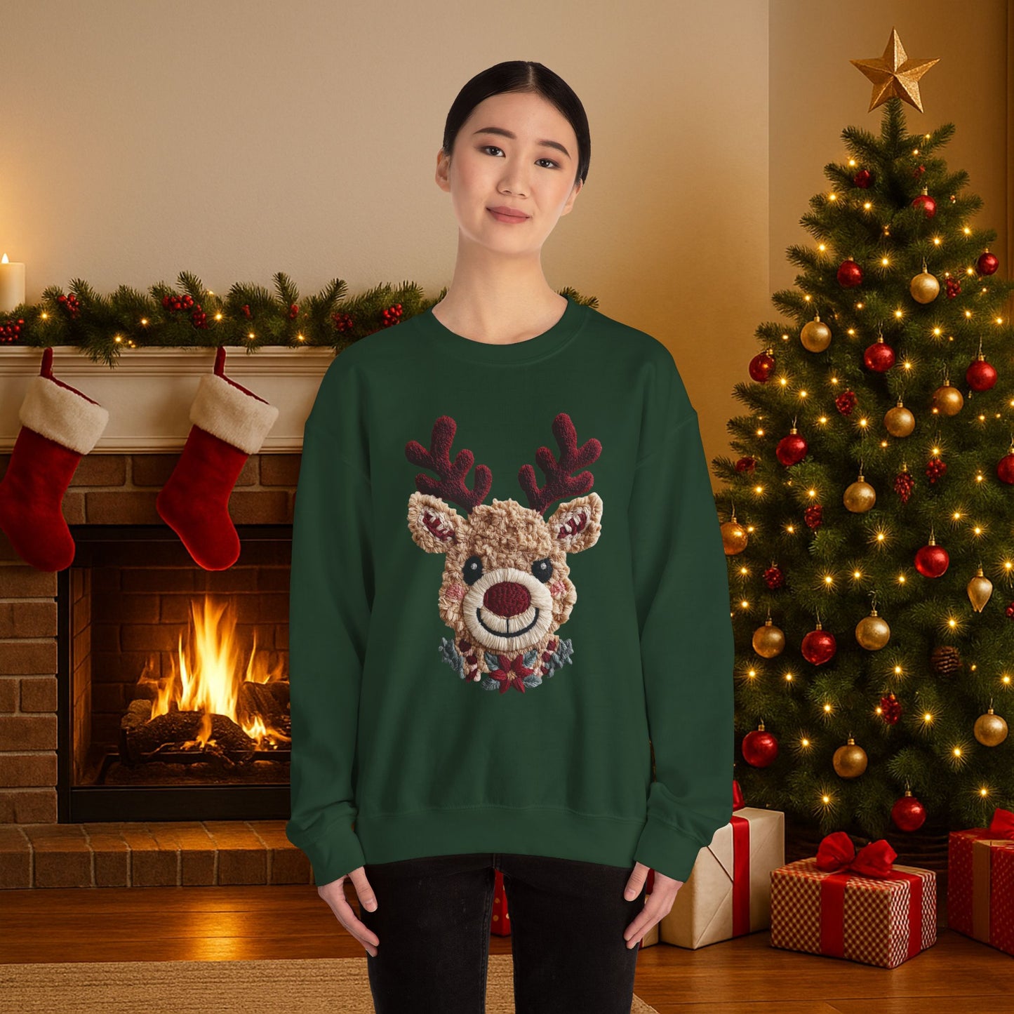 Vintage Reindeer Crewneck Sweatshirt