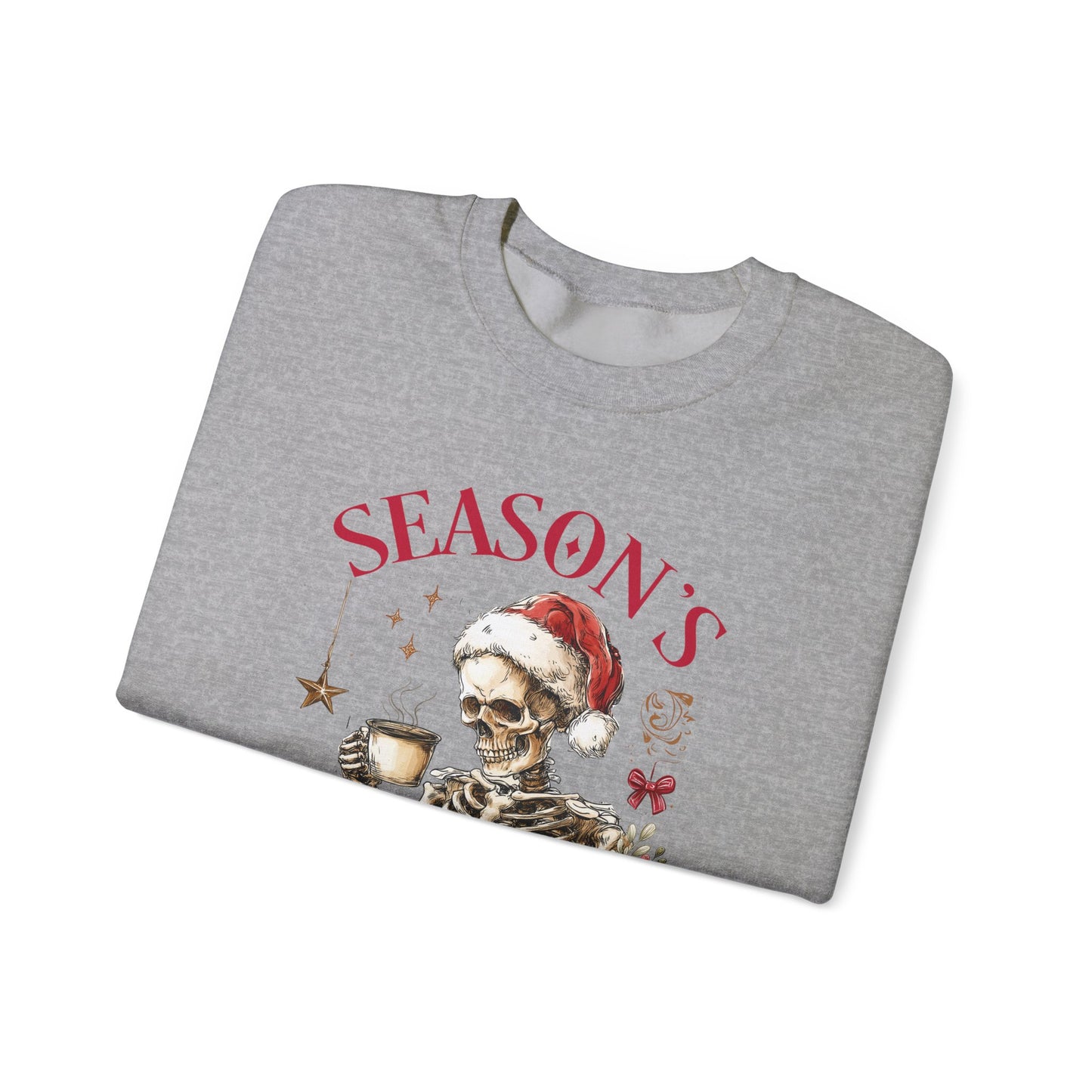 Season's Readings Skeleton Christmas Sweatshirt