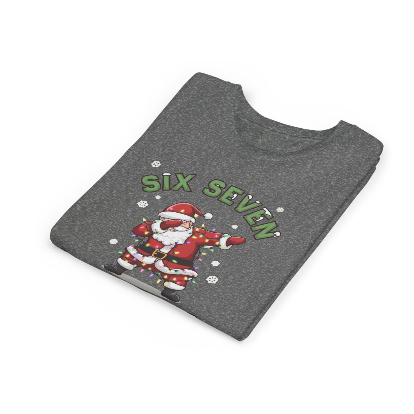 'Six Seven Bruh' Dabbing Santa Christmas Shirt - Kids Tee