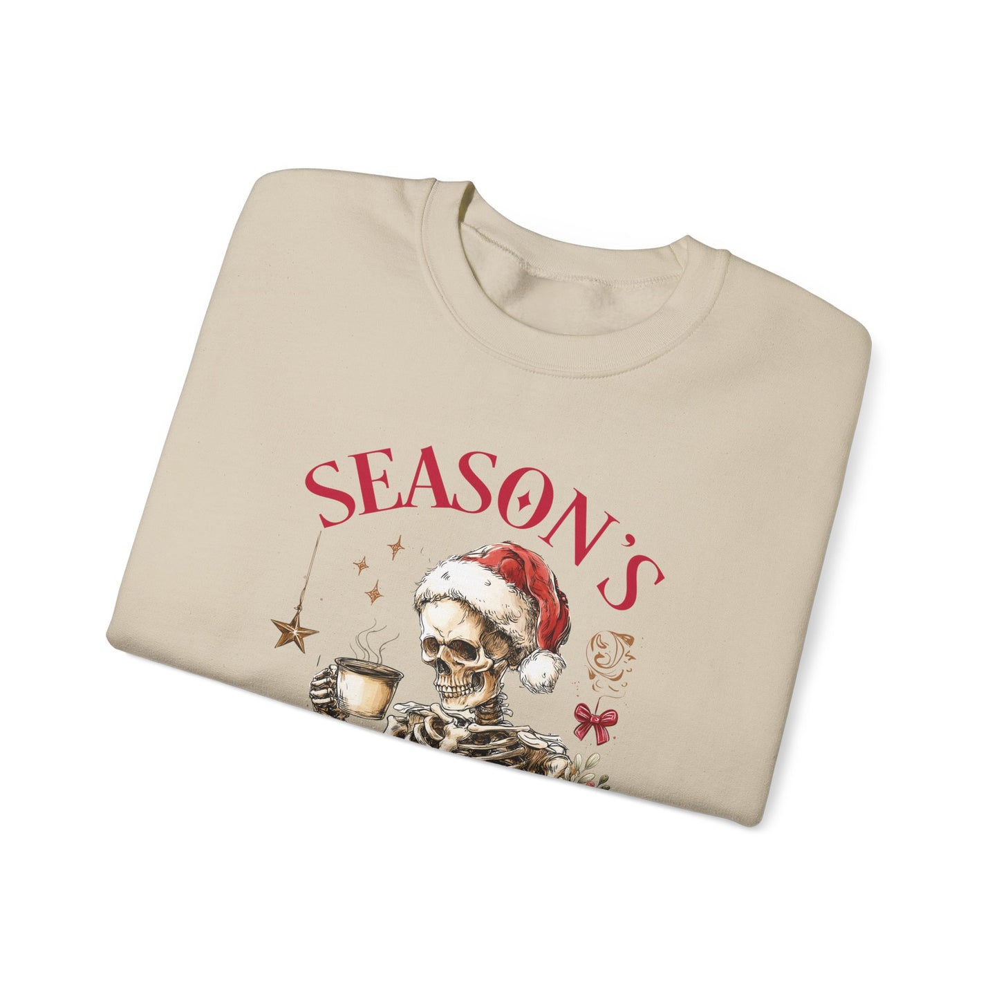 Season's Readings Skeleton Christmas Sweatshirt