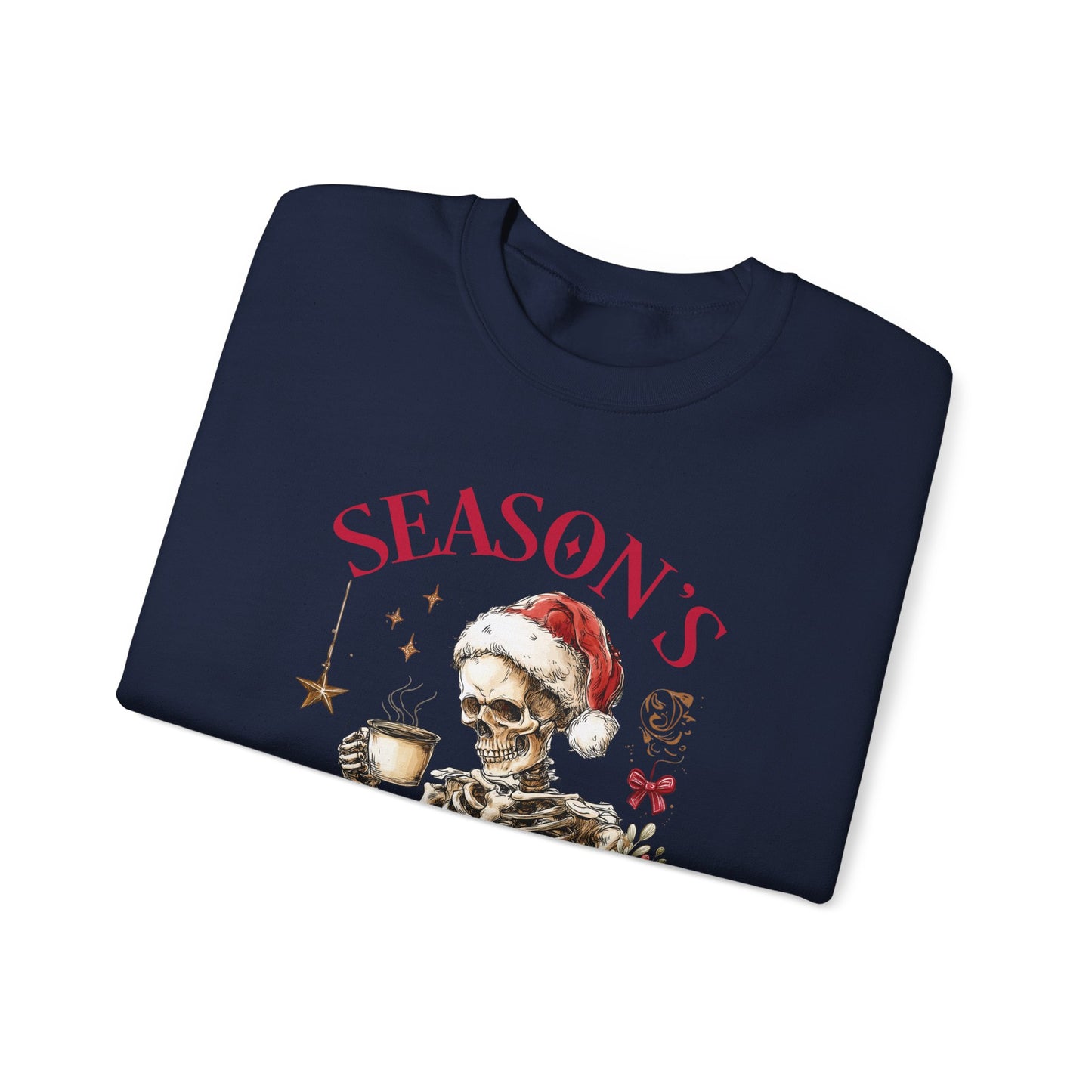 Season's Readings Skeleton Christmas Sweatshirt