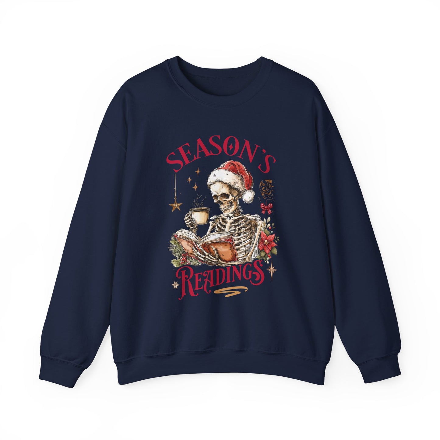 Season's Readings Skeleton Christmas Sweatshirt