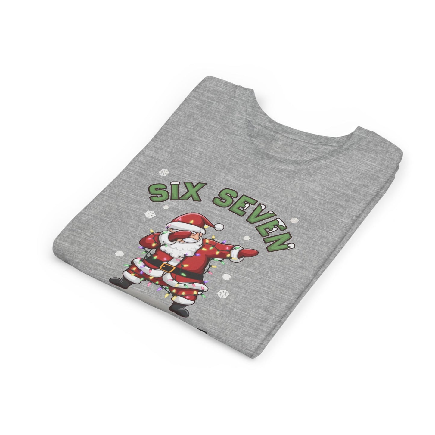 'Six Seven Bruh' Dabbing Santa Christmas Shirt - Kids Tee