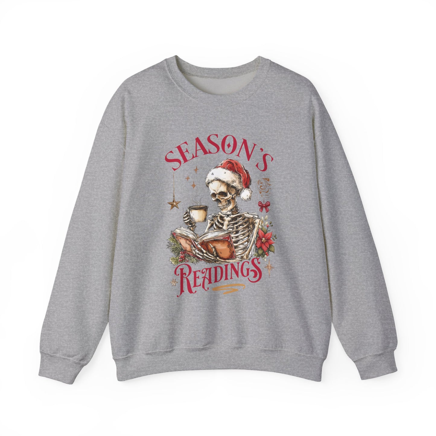 Season's Readings Skeleton Christmas Sweatshirt