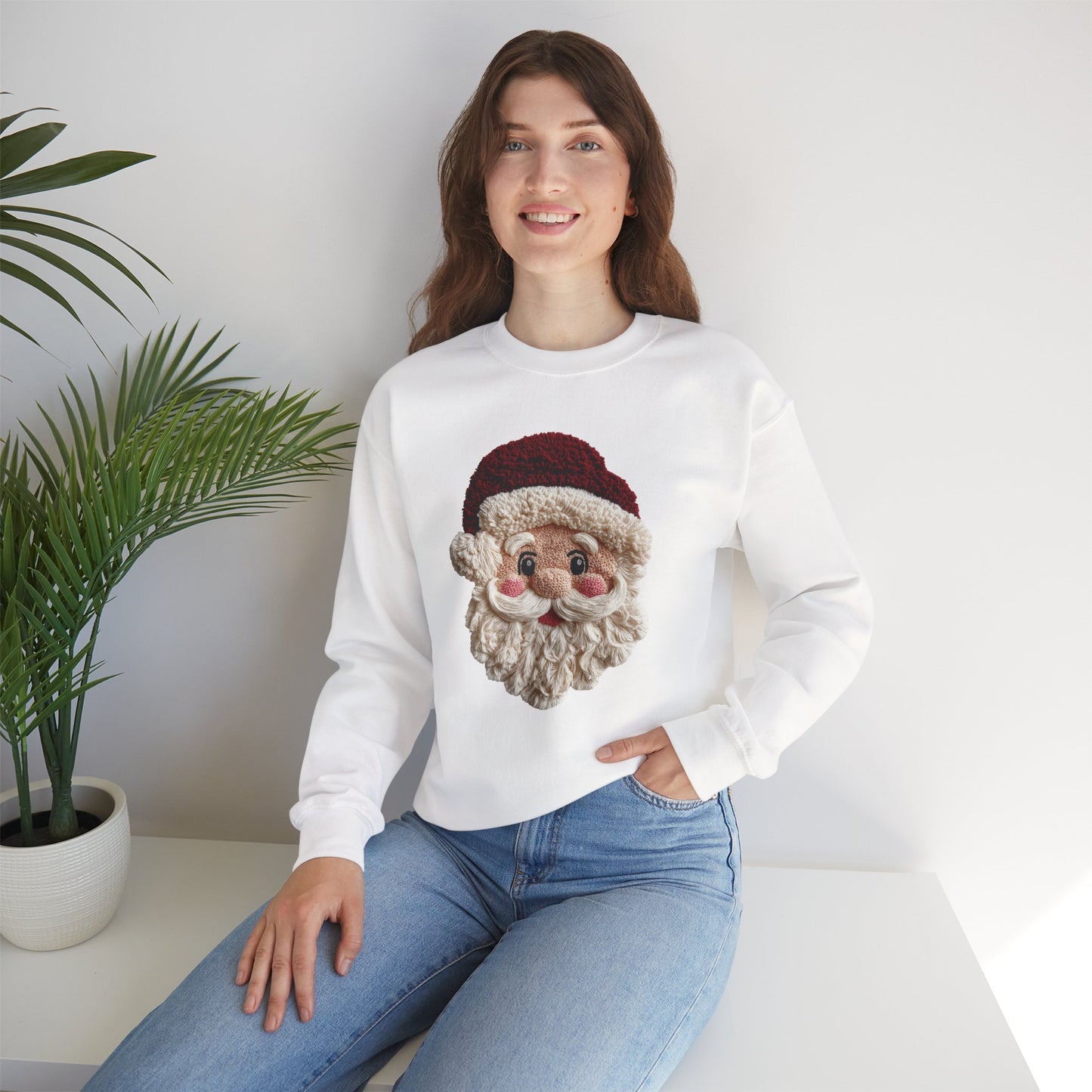 Vintage Santa Face Crewneck Sweatshirt