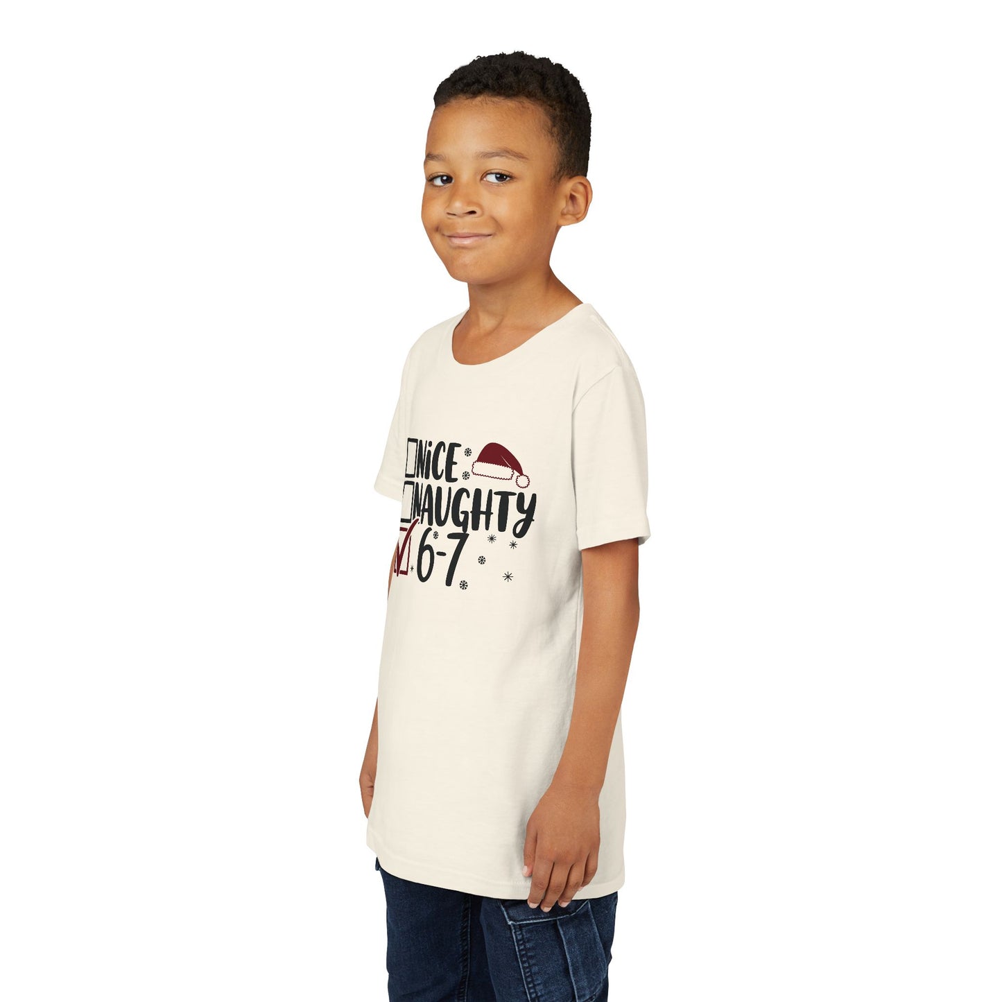 'Nice / Naughty' Checkboxes Funny Christmas Kids Shirt