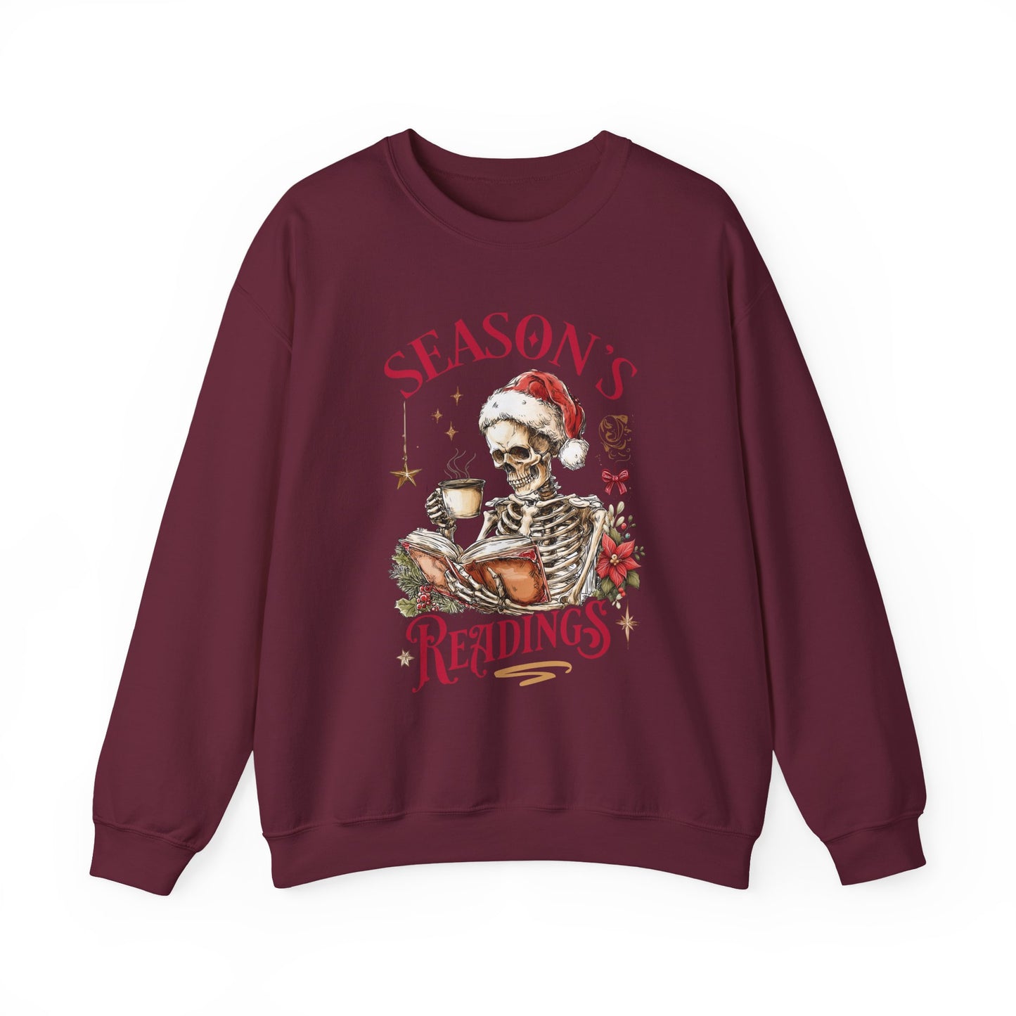 Season's Readings Skeleton Christmas Sweatshirt