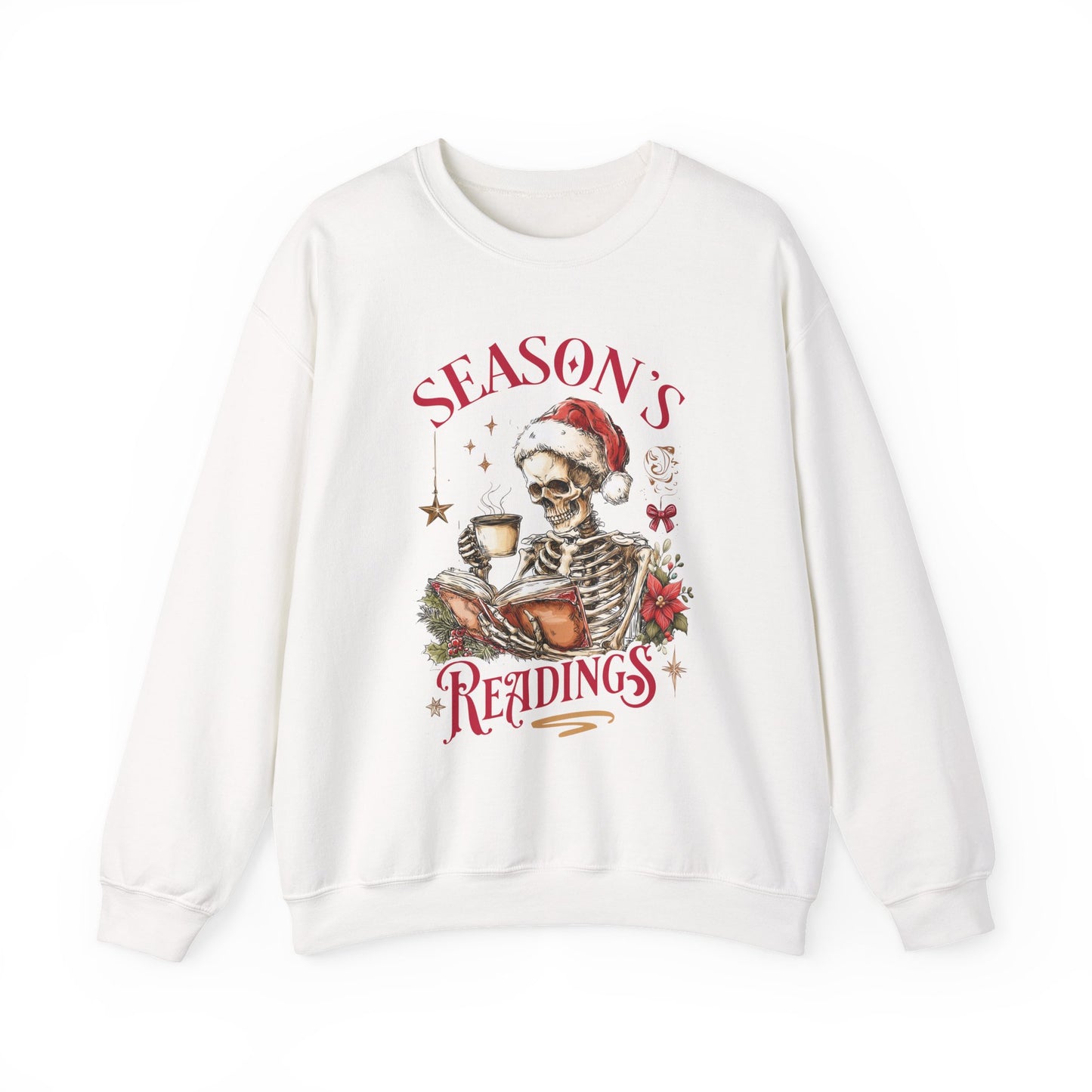 Season's Readings Skeleton Christmas Sweatshirt