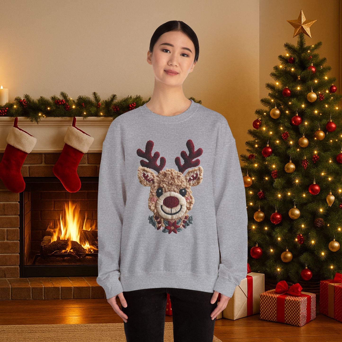 Vintage Reindeer Crewneck Sweatshirt