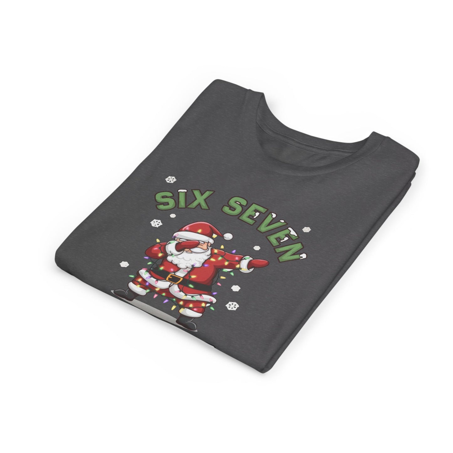 'Six Seven Bruh' Dabbing Santa Christmas Shirt - Kids Tee