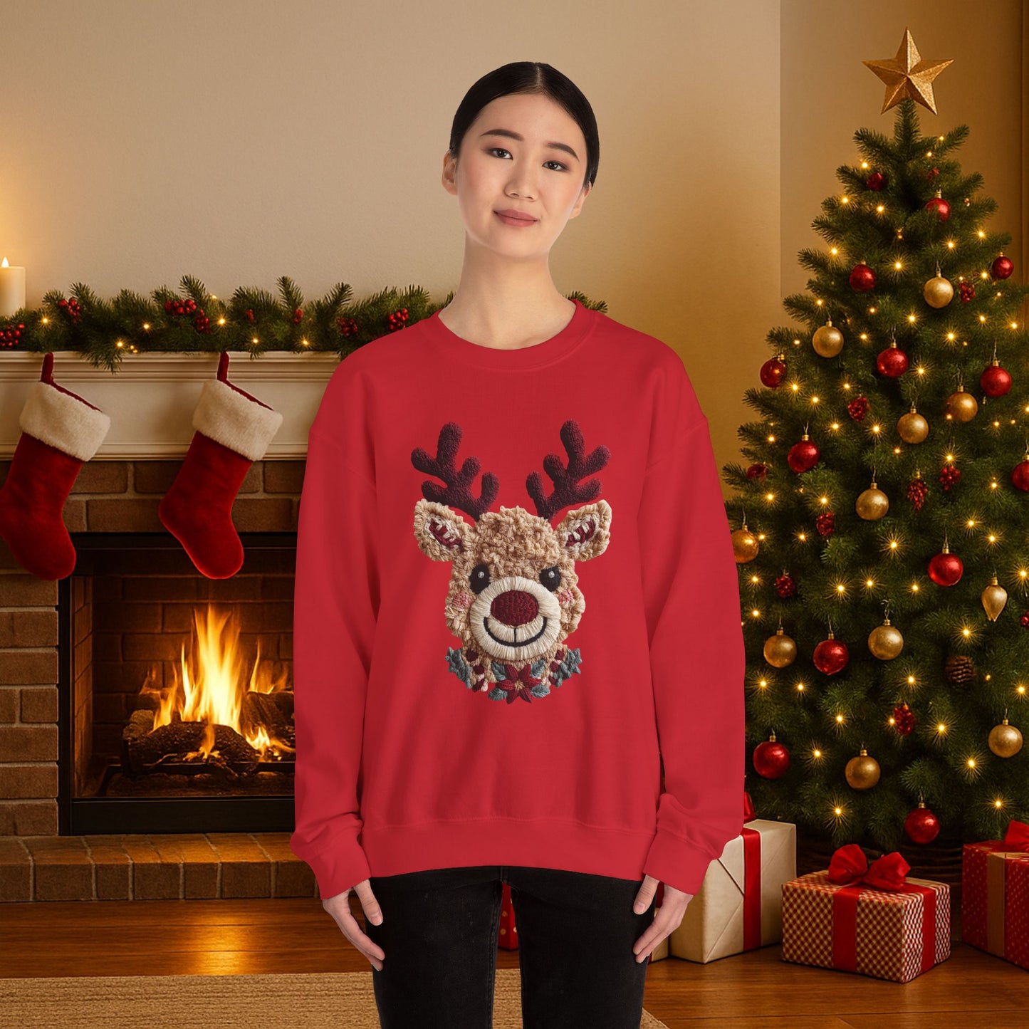 Vintage Reindeer Crewneck Sweatshirt