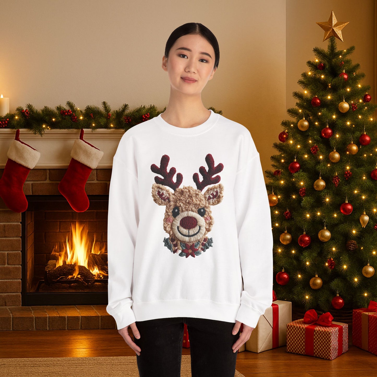 Vintage Reindeer Crewneck Sweatshirt