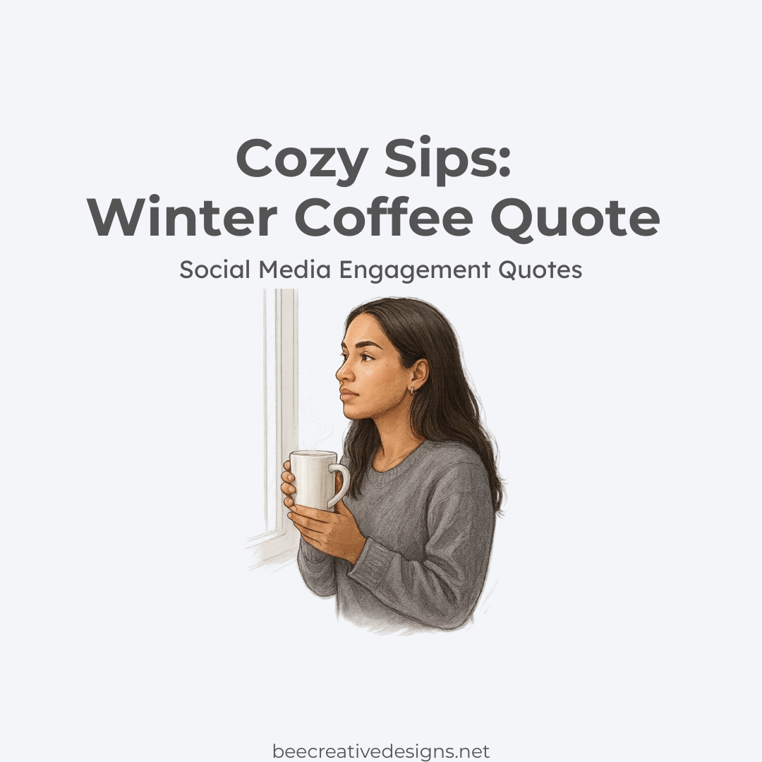 Cozy Sips:  Winter Coffee Quote