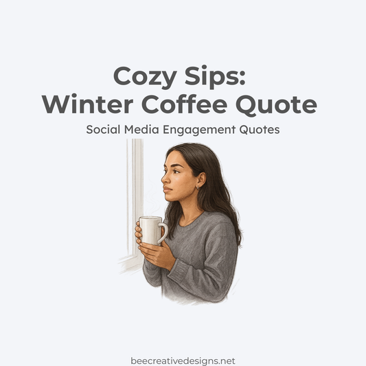 Cozy Sips:  Winter Coffee Quote