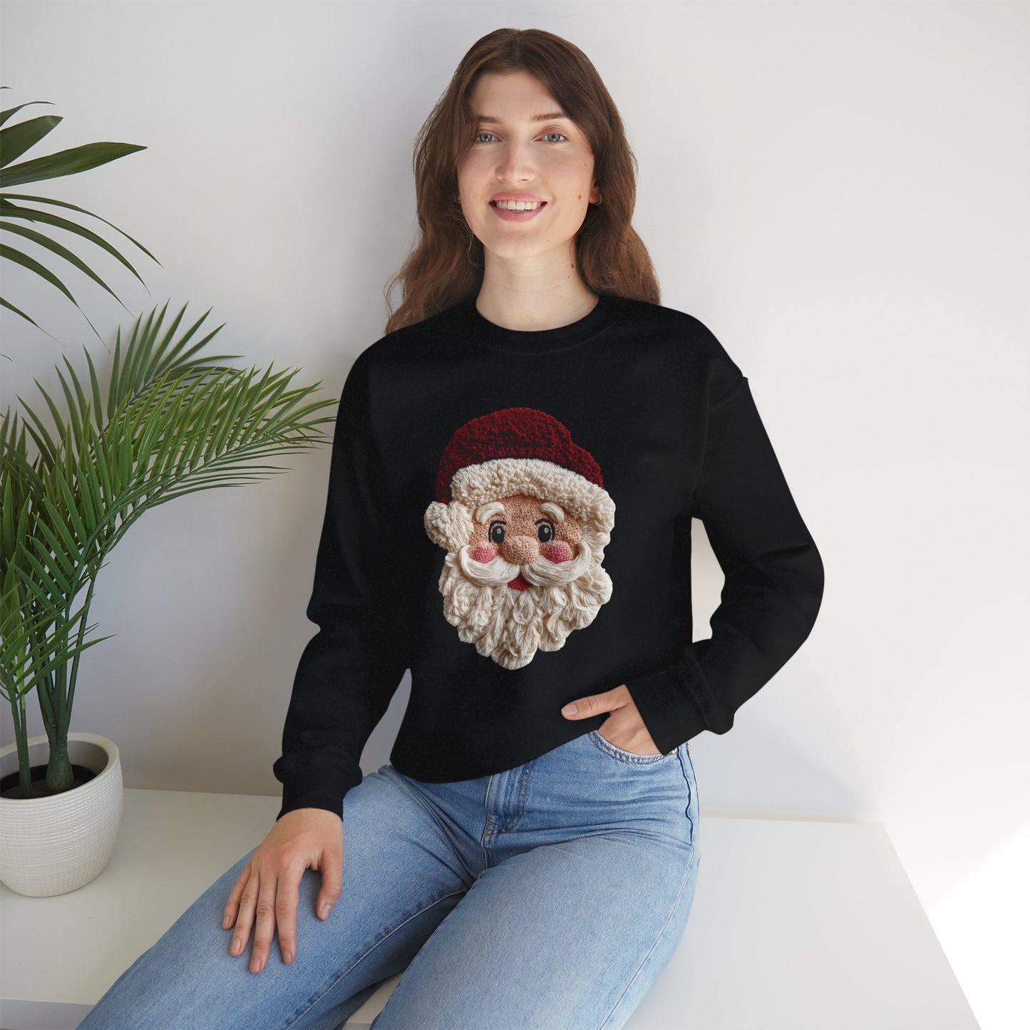 Vintage Santa Face Crewneck Sweatshirt