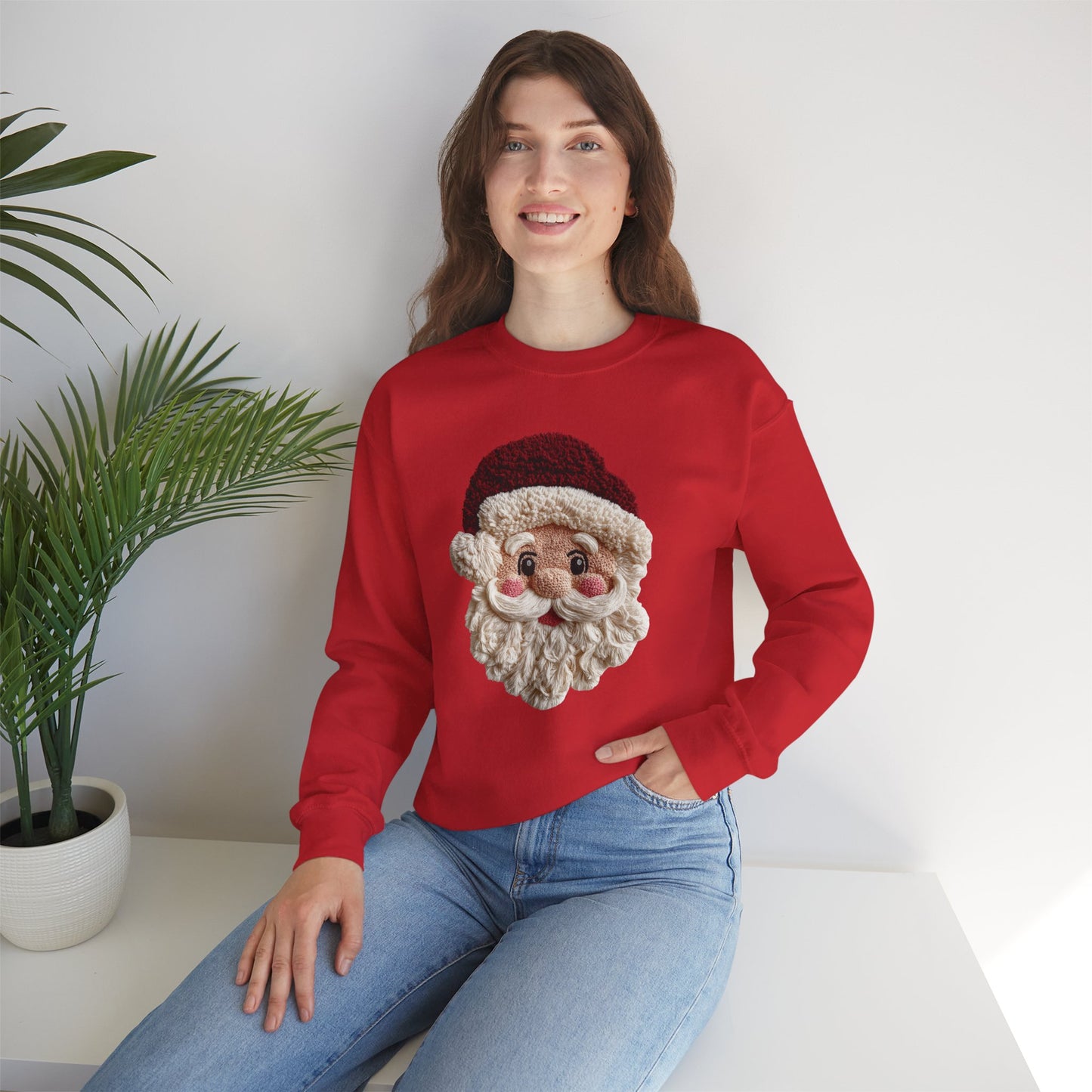 Vintage Santa Face Crewneck Sweatshirt