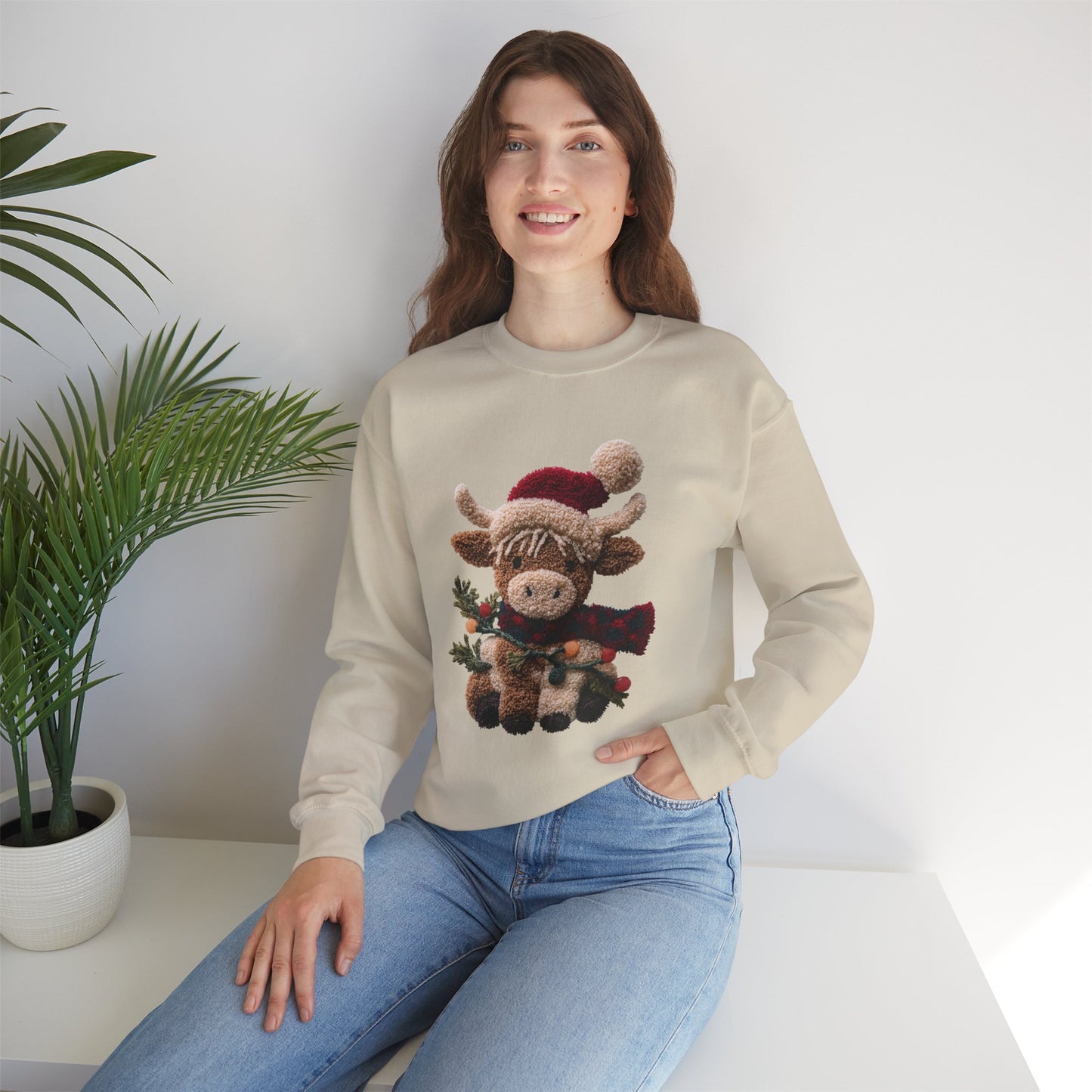 Vintage Highland Cow Crewneck Sweatshirt