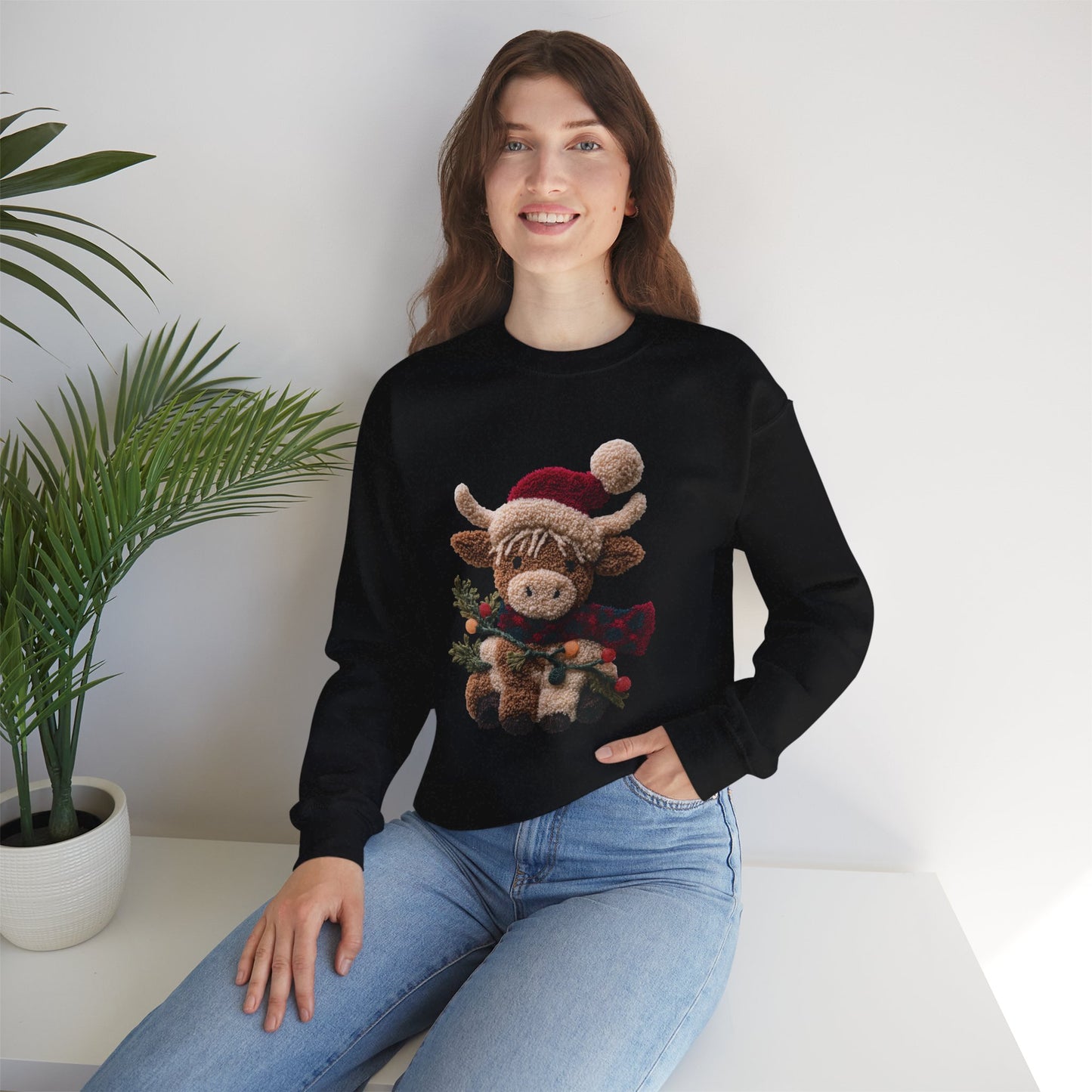 Vintage Highland Cow Crewneck Sweatshirt