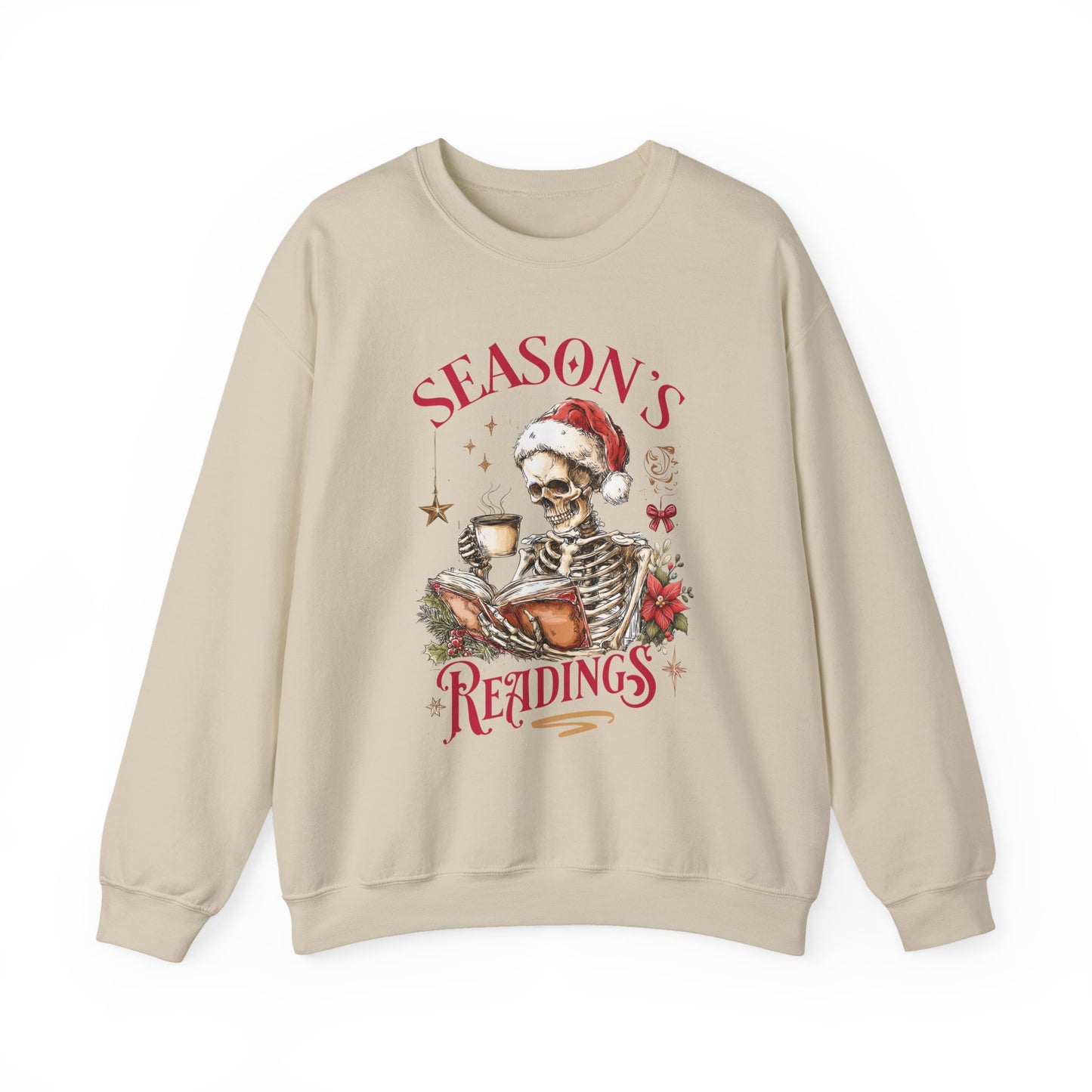 Season's Readings Skeleton Christmas Sweatshirt