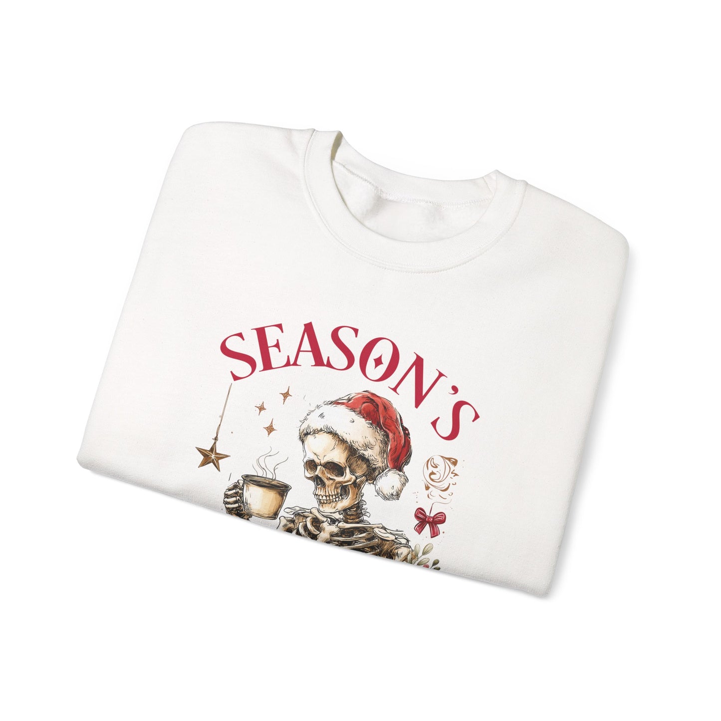 Season's Readings Skeleton Christmas Sweatshirt