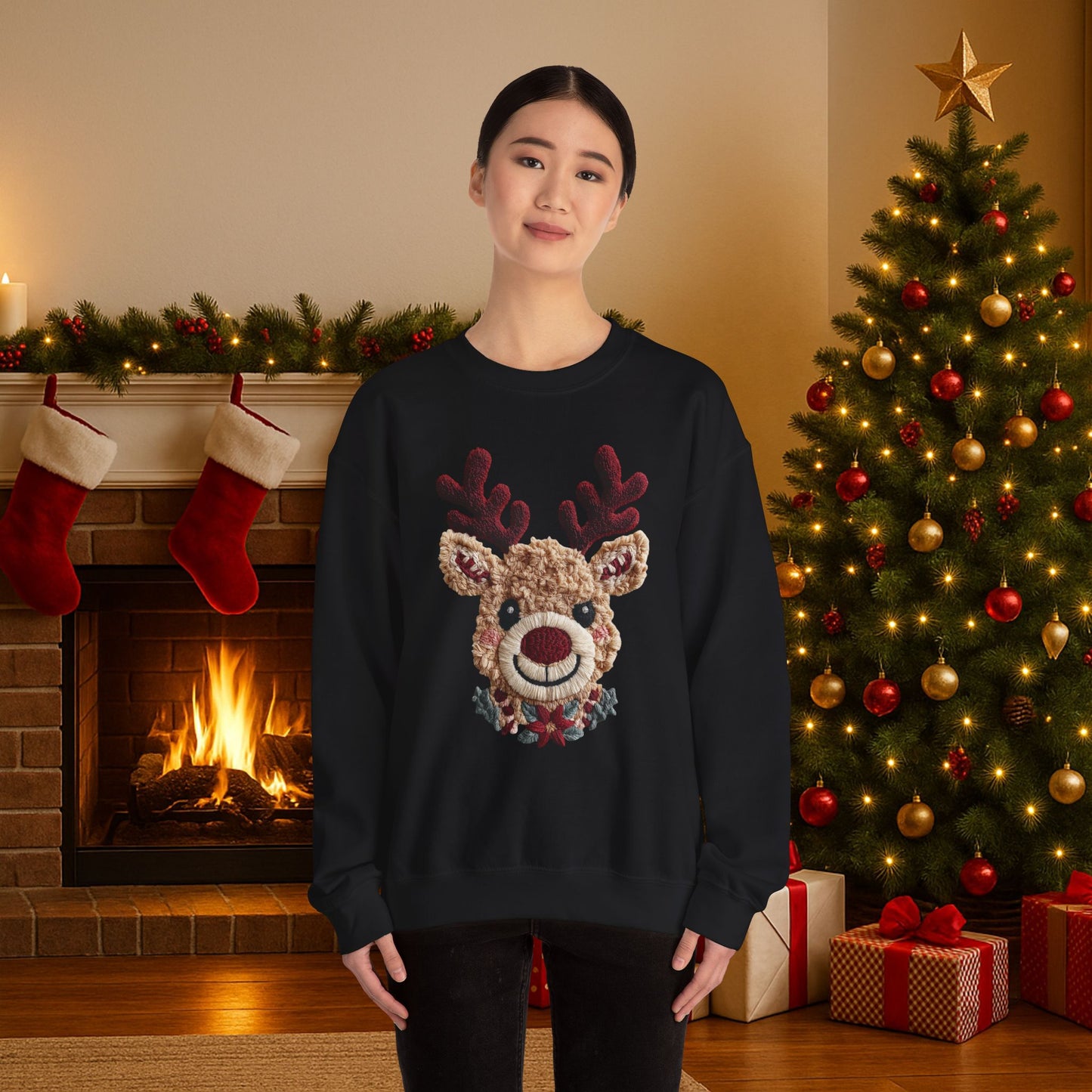 Vintage Reindeer Crewneck Sweatshirt