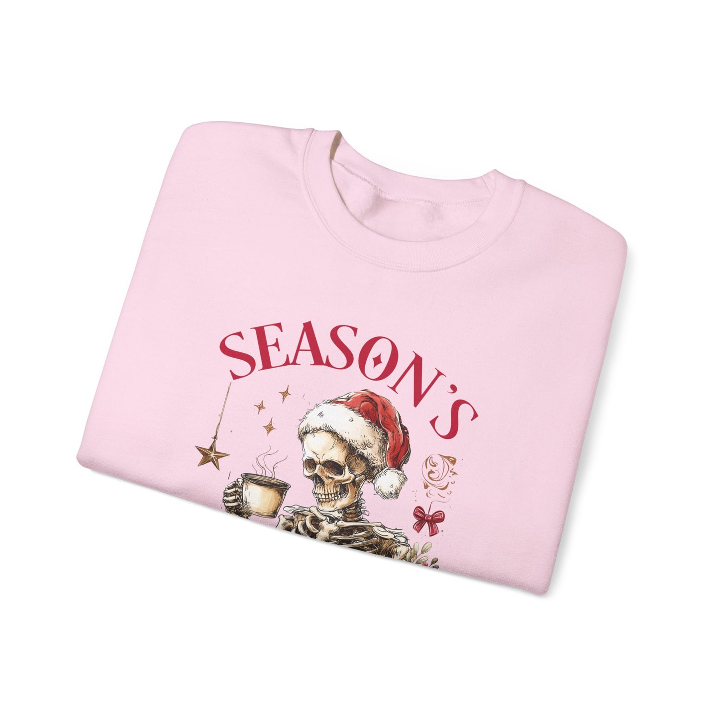 Season's Readings Skeleton Christmas Sweatshirt