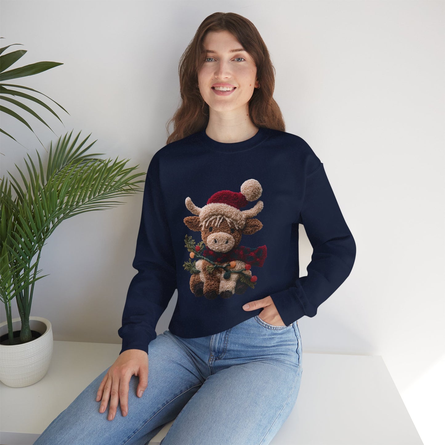 Vintage Highland Cow Crewneck Sweatshirt
