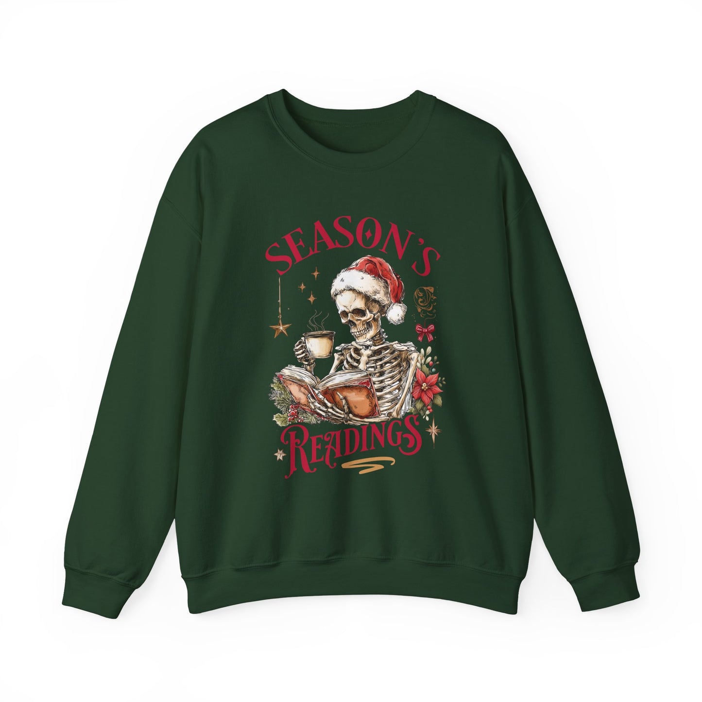 Season's Readings Skeleton Christmas Sweatshirt