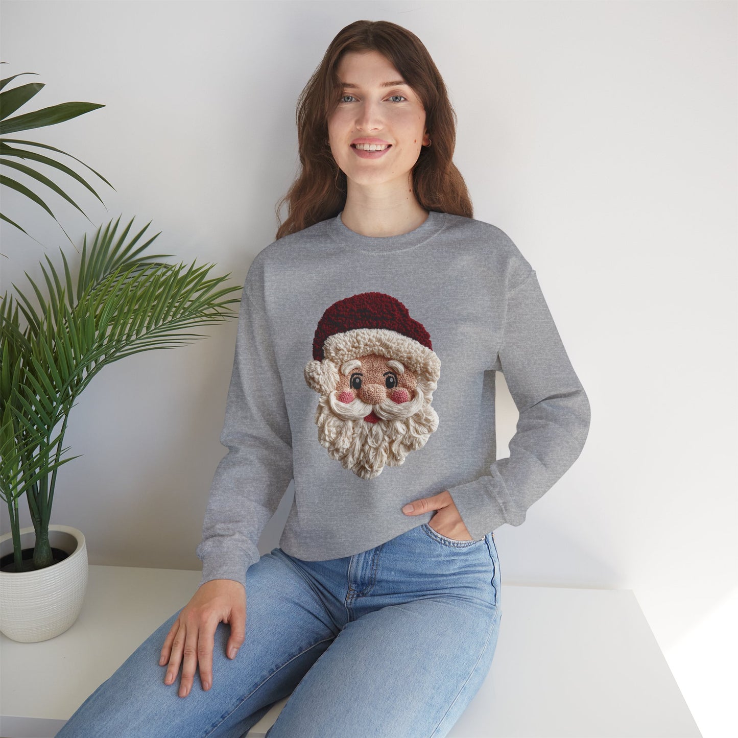 Vintage Santa Face Crewneck Sweatshirt