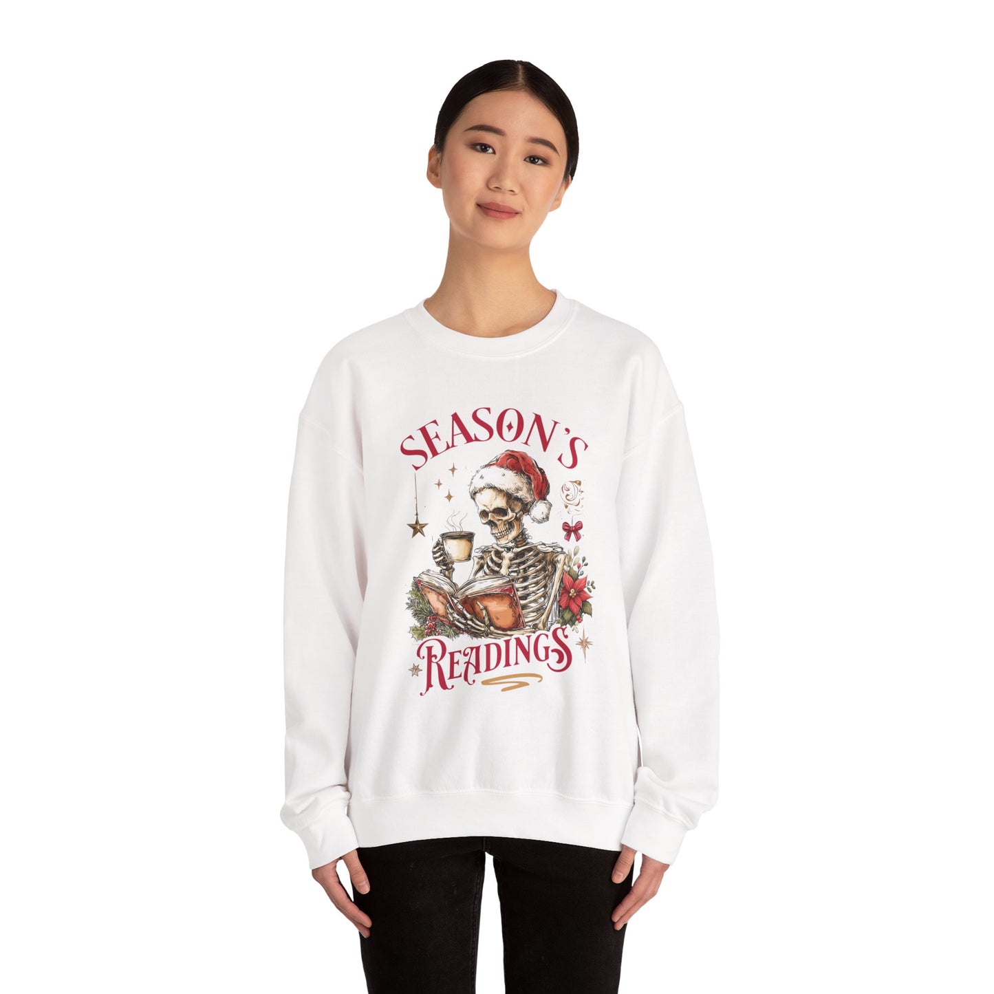 Season's Readings Skeleton Christmas Sweatshirt