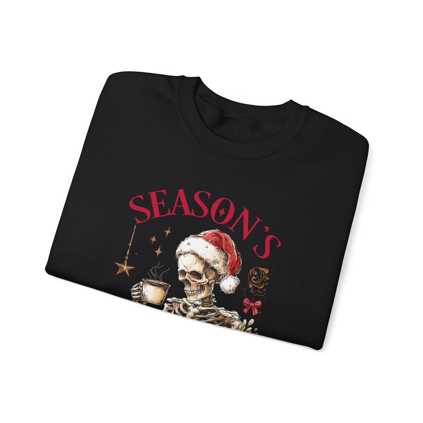 Season's Readings Skeleton Christmas Sweatshirt