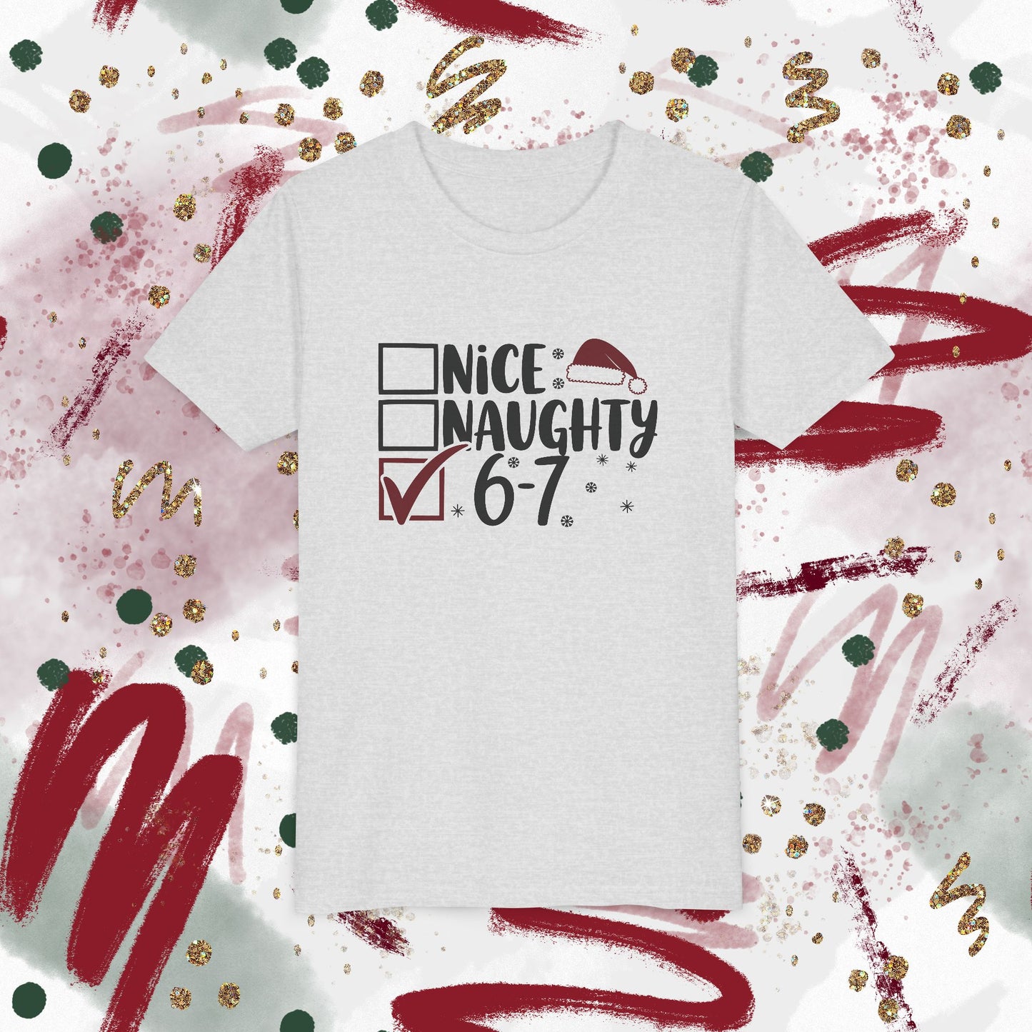 'Nice / Naughty' Checkboxes Funny Christmas Kids Shirt