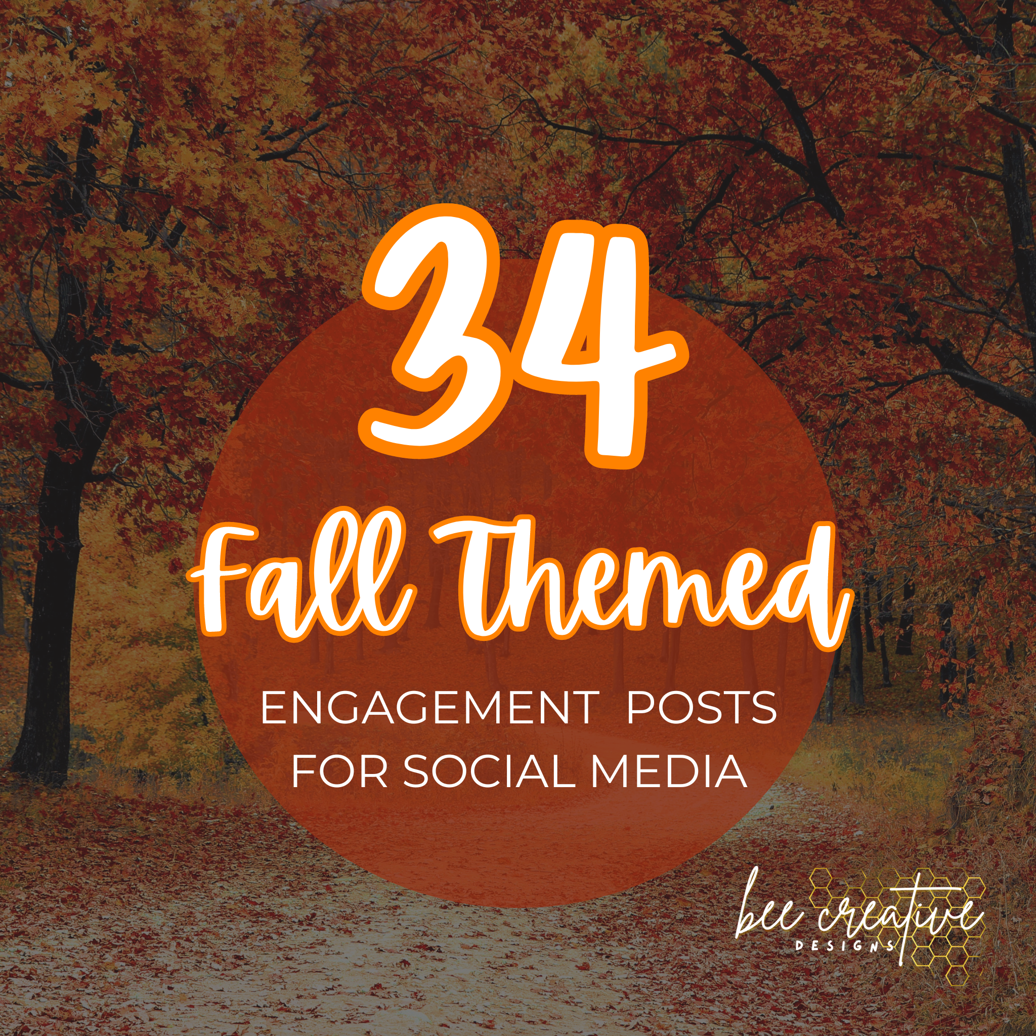 Fall Themed Engagement Posts โ Bee Creative Designs