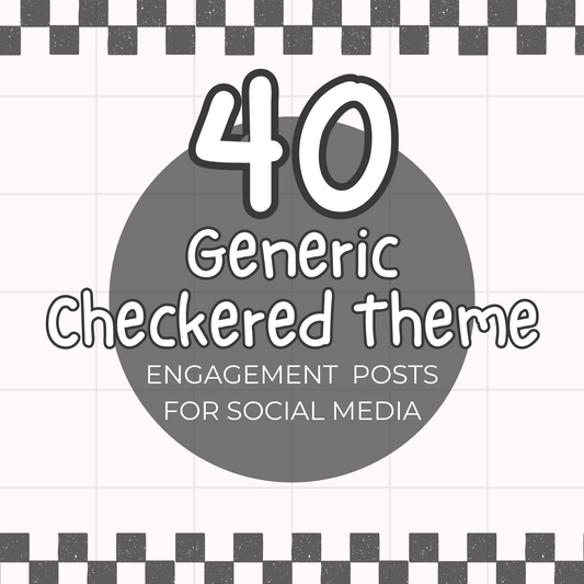 Generic Checkered Theme Social Media Engagements