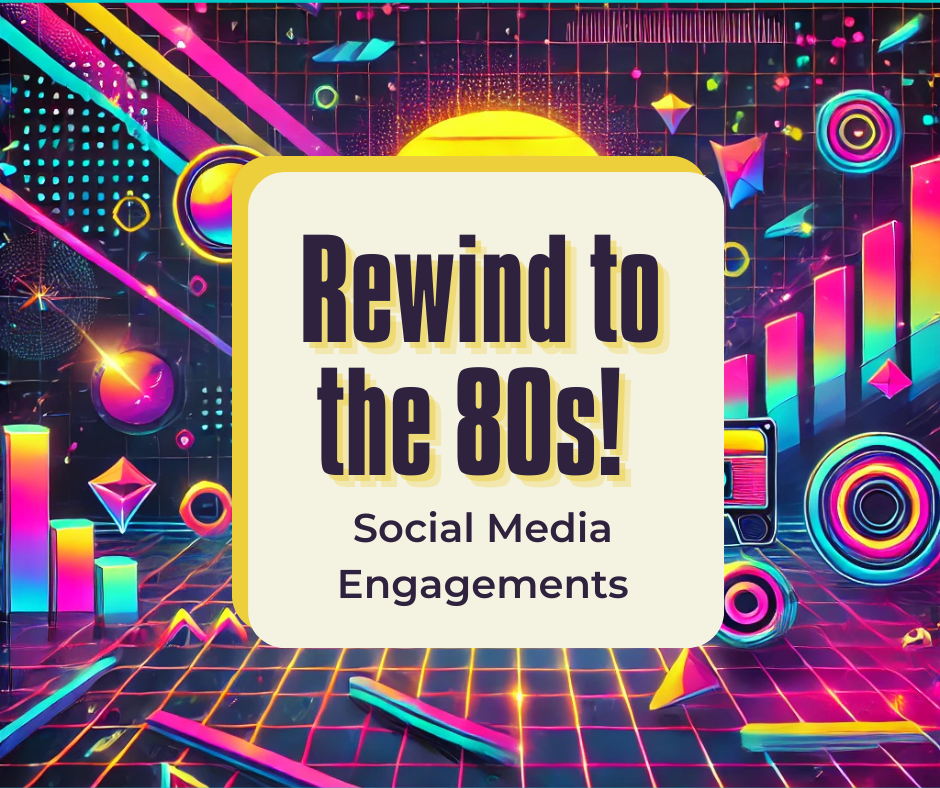 Rewind to the 80s Engagement Posts