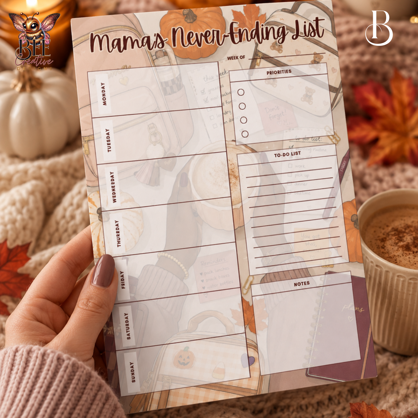 Mama’s Never-Ending List Weekly Planner
